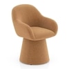 Selene Upholstered Accent Chair In Light Mustard Fabric