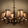 Devansh Wood Wall Mounted Lamp With Off-White Cotton Shade