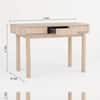 Scandinavian Ludlow Writing Desk Natural Wood Finish