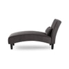 Fiest Velvet Chaise Lounger in Grey Colour