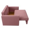 Melano  Pull Out Sofa cum Bed  in Peach Colour