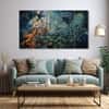 The Castle Decor Krishna Ji Wall Painting Wooden Framed 27x48 Inch (Style 16)
