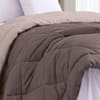 Mocha Brown Solid Comfoter Reversible Cotton Feel 350 Gsm Single Bed 240 X 160 Cms