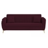 Daraco Velvet 3 Seater Sofa in Red wine Color