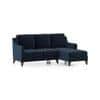 Abbey Sectional Sofa (Colour : Cobalt, Cushion : Hard, Seater : Right Aligned 2 Seater + Right Aligned Chaise)