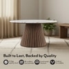 Sienne Round Solid Wood and Toronto Coffee Table in Bronzed Oak Finish
