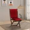 Lora Sheesham Wood Upholstered Folding Chair in Red Colour by Bohemiana