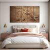 The Castle Decor Assyrian Art Wall Painting Wooden Framed Digital Painting 27x48 Inch