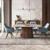 Nola 6 Seater Dining Table in Amber Jade Ceramic