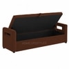 Jedlo Velvet 2 Seater Ottoman Bench with Storage  in Brown Color