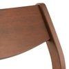 Augusta Solid Wood Dining Chair Set Of 2 In Dark Walnut Finish With Grey Fabric Colour