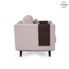 Rubik 1 Seater Fabric Sofa in Smokey Taupe Colour