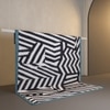 Jaipur Rugs Soft Tiger Pictorial Wool Polyester Dhurrie Rug White 6x9 ft In Ebony and Undyed White
