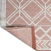 Imperial Knots Ivory and Rust Hand Woven Dhurrie 4x6 Feet