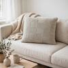 Nora Oatmeal Decorative Cushion Cover 16 x 16 Inches