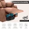 Helios Fabric One Seater Motorised Recliner with Rocking Revolving & Cup Holder in Brown Colour