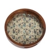 Birdcage Garden Round Wooden Tray – Vintage Floral Pattern- Large (1 Piece)