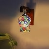 Devansh Solid Wood Electric Wall Light in Brown Colour with Multi Shade Count of 1 Light