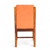 Rosslyn wood Set of 2 Dining Chairs in Pumpkin Orange Velvet Upholstery with PINE FINISH