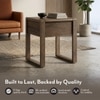 Linnea Solid Wood Side Table in Danish Walnut Finish