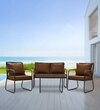 Bardelona 2+1+1 Seater Rope Sofa Set in Brown Finish