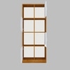 8 Shelves Semi Open Multipurpose Matrix Kitchen Cabinet In Highland Pine & Plateau Apple Finish