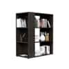 Hexa Engineered Wood Bookshelf Multipurpose Storage Rack in Flower Wenge Colour