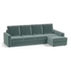 Apollo Compact Sofa (Colour : Dusty Turquoise Velvet, Cushion : Hard, Back Type : High Back, Seating Capacity : Right Aligned 3 Seater + Right Aligned Chaise)