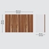 3 Doors Modular Wall Mounted Kitchen Cabinet With Adjustable Shelf In Highland Pine Finish