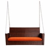 Carry Bird Wicker Patio Furniture Outdoor Balcony Swings In Brown And Orange Colour