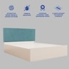 Kosha Engineered Wood Queen  Size Bed With Hydraulic Storage (Melamine Finish, White Colour)