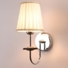 Eliante Cloth Shade Wall Lights Mild Steel & Fabric Material Silver, Chrome & White Finish