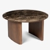 Anish Fusion Solid Wood Nested Coffee Table in Brown Colour