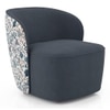Portia Fabric Accent Chair in Calico Peony White Colour