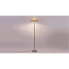 Heath Beige Natural Fiber Floor Lamp with Steel Steel Base