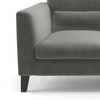 Lewis 1 Seater Fabric Sofa in Ash Grey Velvet Colour