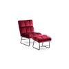 Hiltonia Chair With Ottoman Red