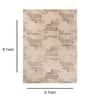 Abstract Beige Ivory Wool Silk Handmade Area Rug for Living Room 6x9