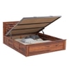 Yashika Solid Wood Queen  Size Bed With Hydraulic Storage (Honey Oak Finish)
