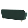 Rivo Velvet 3 Seater Sofa In Green Color
