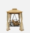 Fribourg Garden Gazebo Swing Cum Bed In Beige Finish
