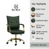 Doe Buck Marlon Modern Green Faux Leather Office Chair