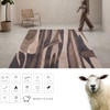 Handmade Wool Area Rug Modern Abstract Brown Charcoal 5 x 7 Feet Carpet