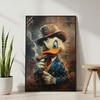 The Castle Decor Cartoon Duck Pop Art Wall Art Framed Painting 20x30 Inch