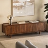 Caspen Solid Wood TV Unt with 5 Door In Provincial Teak Finish