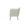 Celeo Velvet Accent Chair in Cream Colour