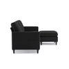 Monznij Sectional Fabric Sofa - Black