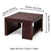 Piante Sheesham Wood Contemporary Rectangle Coffee Table In Dark Mahagony Finish