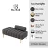 Doe Buck Luxury Boucle Accent Lounge Chair in Grey Colour with Gold Metal Legs