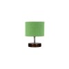 Yin Green Jute Table Lamp with brown wood base